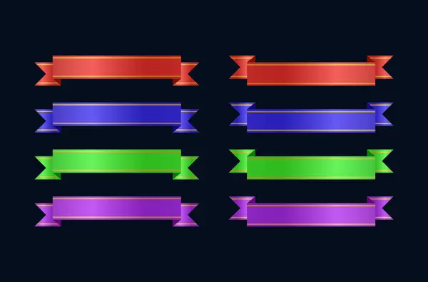 Renkli kurdele seti, koyu arkaplan.