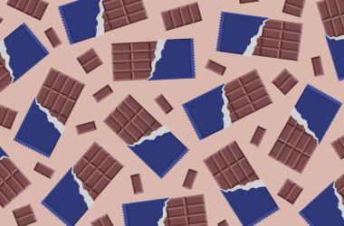 Çikolata çizimleriyle arka plan.