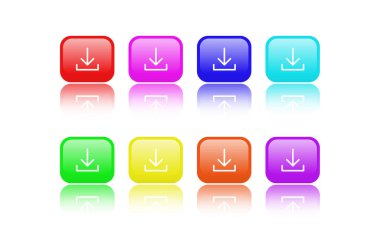 Renkli indirme düğmesi ayarlandı.