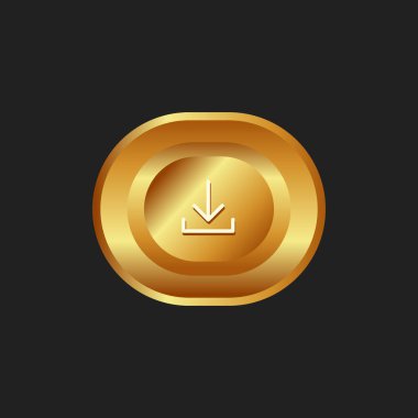 İndirme simgesiyle bronz düğme.