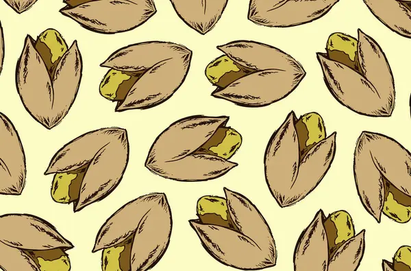 Pistachio vektör çizimleri arkaplanı.