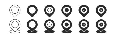 PIN Icon set harita.