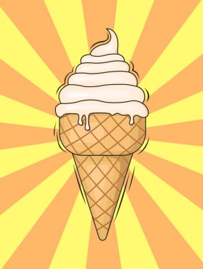 Dondurma vektör illüstrasyonu.