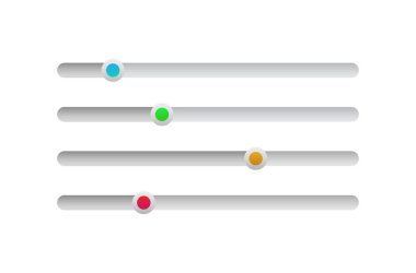 Renkli kaydırma vektörü seti.