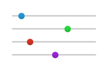 Renkli kaydırma vektörü seti.