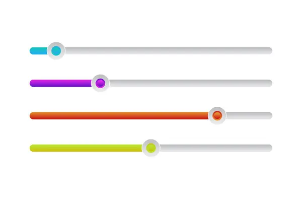 Renkli kaydırma vektörü seti.