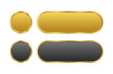 siyah ve altın düğmeler.