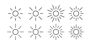 Black Sun simgesi seti.