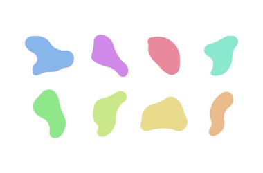 Akışkan soyut şekil seti.