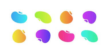 Akışkan soyut şekil seti.