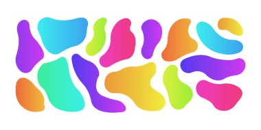 Akışkan soyut şekil seti.