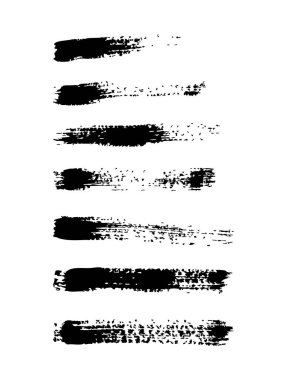 Siyah vektör fırça kümesi.