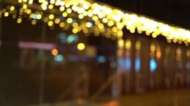 Odaklanmış Işıklar Arkaplanı. Altın odaklanmamış ışık arkaplanı