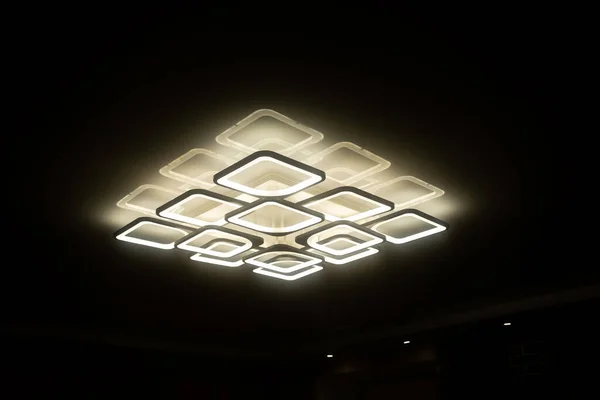 Die Decke Eingebaute Led Lampen Leuchten Dunkeln — Stockfoto