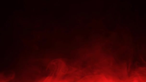 Red Smoke Dark Background Slow Motion — Stock video