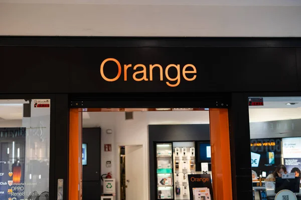 Tarragona Spanyolország Február 2023 Orange Mobile Operator Internet Logo — Stock Fotó