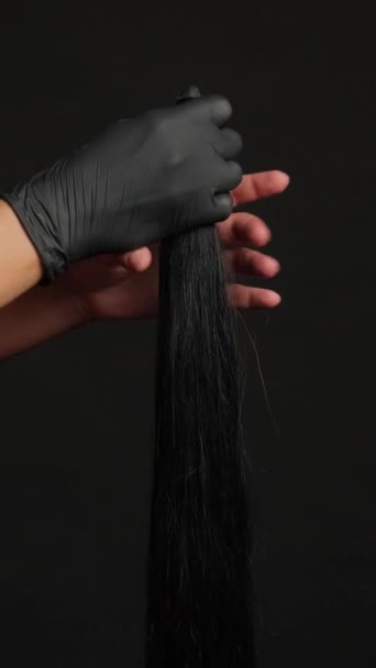 머리카락 연장을 머리카락을 — 비디오