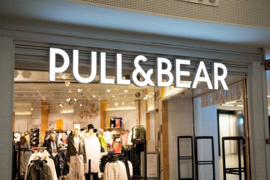 Tarragona, Spain - February 08 2023: Pull Bear fashion store