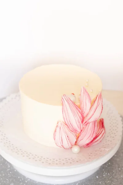 배경에 아름다운 케이크 — 스톡 사진