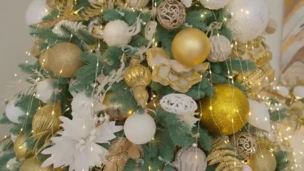 Regali Capodanno Sotto Albero Natale — Video Stock