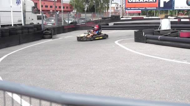 Tarragone Espagne Juillet 2023 Course Kart Grande Vitesse Sur Piste — Video