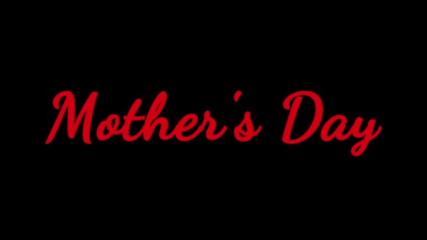 Happy Mothers Day Animation Mother Day — Stock Video