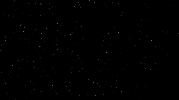 Siyah Arkaplanda Kar Animasyonu Kar Yağışı Örtüsü Dikey Video — Stok video