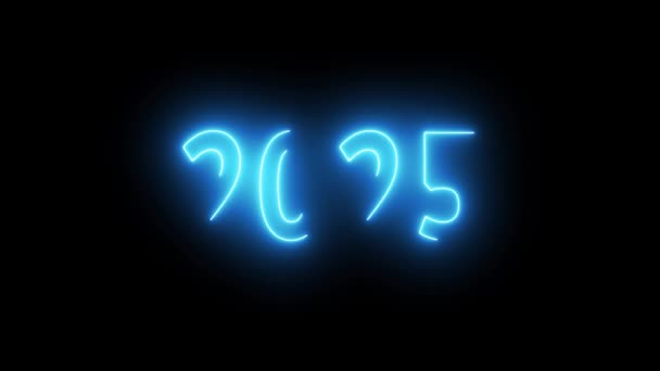 Numéros Éclairés Néon 2025 Design Nouvel Avec Lueur Néon — Video