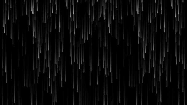 黑色背景上的雨的动画 — 图库视频影像