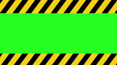 Sarı Alarm Çerçevesi Canlandırma Yeşil Ekran