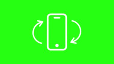 Yatay Canlandırma Yeşil Ekran Arkaplanına Dikey Telefon Çevirme