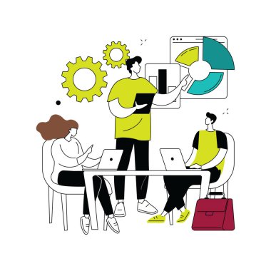 İş yeri kültürü soyut konsept vektör çizimi