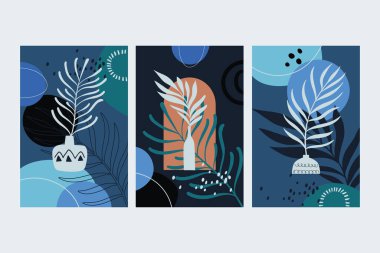 Elle çizilmiş asgari element orta yüzyıl vektör kümesi. Estetik çağdaş çizgi sanatı, geometrik şekilli tek renkli, siyah ve beyaz. Duvar sanatı, dekorasyon, duvar kağıdı tasarımı.