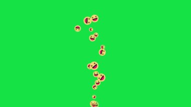 Facebook Haha, Emoji 'ye Tepki Veriyor Animasyon Yeşil Ekran 