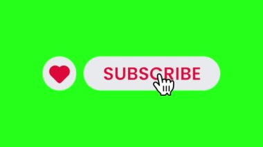 Sosyal Medya ve Web İçeriği Yeşil Ekran için Sevgi Temalı Üye Düğmesi