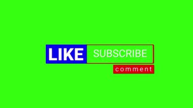 Abone Sevilen Açıklama Yeşil Ekran 