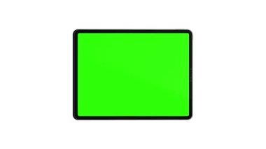 Tablet Bilgisayar Model Ön Görünüm Canlandırma Beyaz Arkaplan