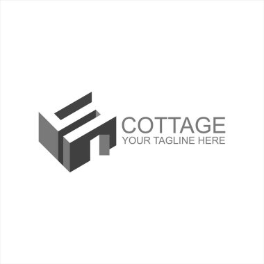 cottage logo s initial icon with creative vector illustration clipart