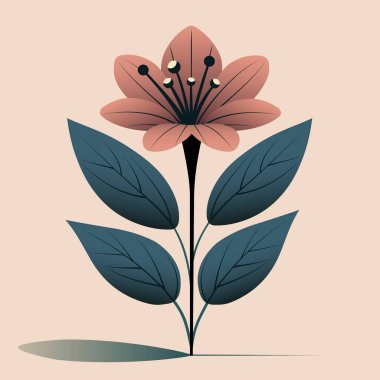 Soyut tek çiçek, Lily..