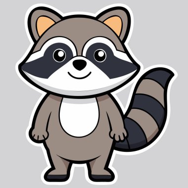 Gülümseyen nazik bir rakun.