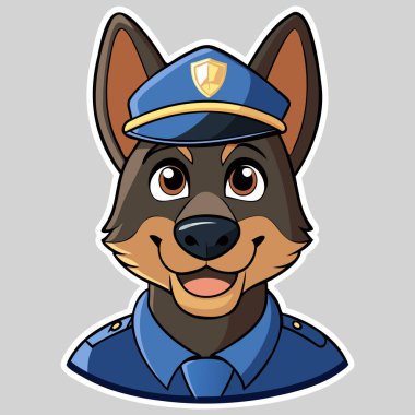 Çizgi filmdeki üniformalı polis köpeği..