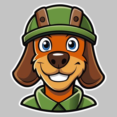 Dost canlısı Kasklı Asker Köpek