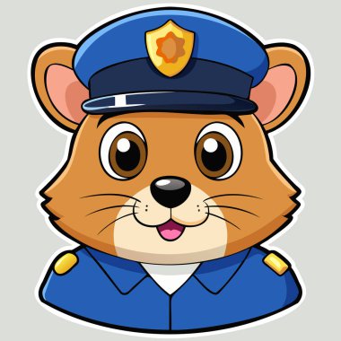 Mavi Üniformalı Polis Hamster.
