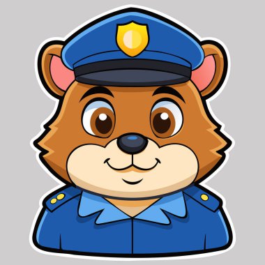 Polis üniformalı bir hamster..