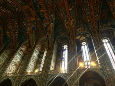 This is taken in the Saint Cecile Cathedral in Albi, South of France. This church was built in the 13th century and this photo displays the immaculate details of every square inch of this building.  clipart