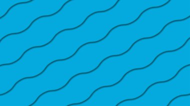 Mavi dalga arka planı. Mavi doku. Yüzen mavi renkli bg. Gölgeli mavi 3D kağıt kesim arka plan. Deniz dalgaları çizimi.