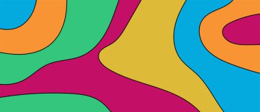 Dalgalı soyut renkli bir arkaplan. Yaratıcılık illüstrasyonu.