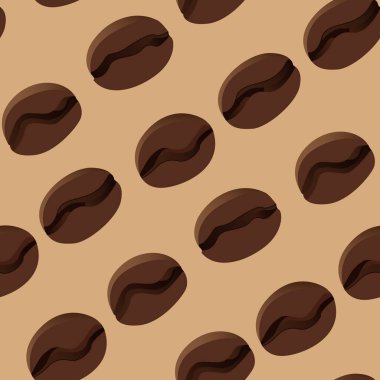 Kusursuz bir kahve örneği. Kahve çekirdekleri. Kahverengi kahve içeceği çizimi. 