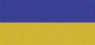 Ukrayna bayrağı. Ukrayna bayrağı ışıl ışıl desenli.