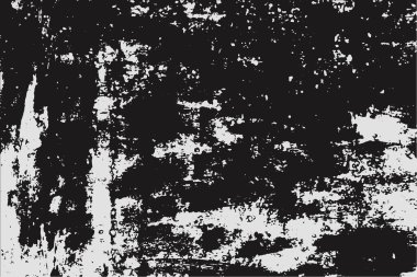 İğrenç gri dokular. Yaşlanmış gri arka plan çizilmiş. Siyah beyaz dokular. Gri boya fırça deseni.